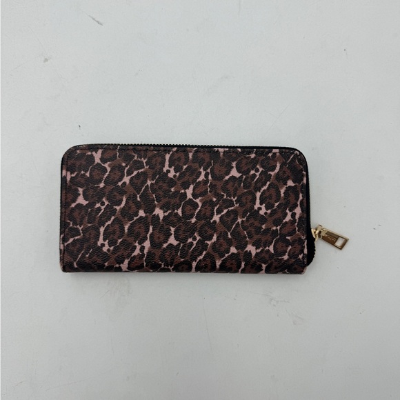 Trina Turk Leopard Print Wallet - Brown and Black